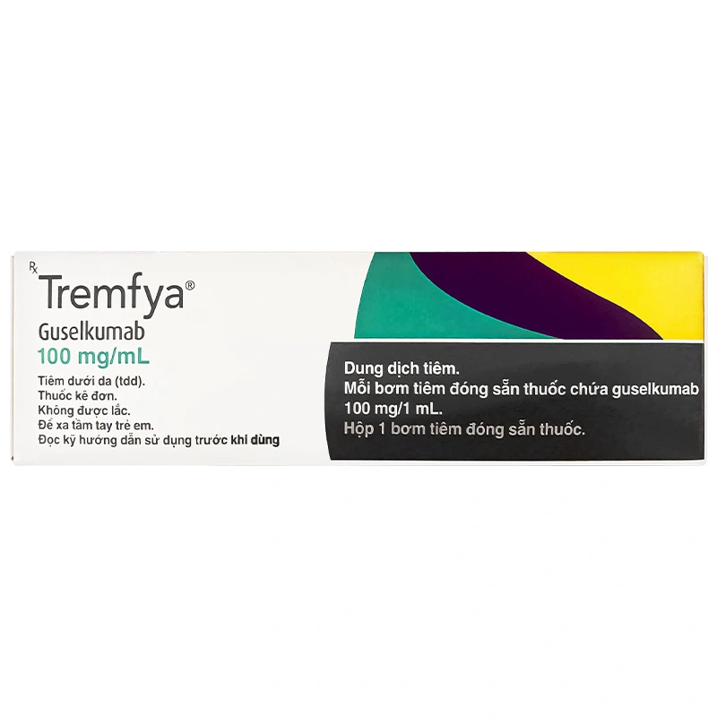 Dung dịch tiêm Tremfya 100mg/ml điều trị vảy nến thể mảng, viêm khớp vảy nến (1 bơm tiêm x 1ml) - 